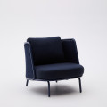 Fauteuil d'extérieur Sedalis en aluminium et corde bleue
