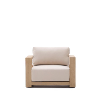 Fauteuil Amber en bois d'acacia massif avec une finition claire FSC 100%