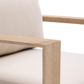 Fauteuil Amber en bois d'acacia massif avec une finition claire FSC 100%