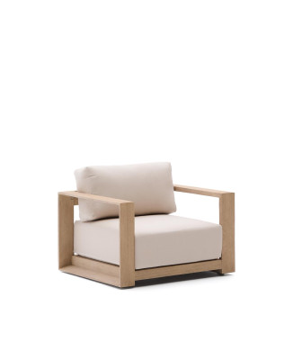 Fauteuil Amber en bois d'acacia massif avec une finition claire FSC 100%