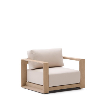 Fauteuil Amber en bois d'acacia massif avec une finition claire FSC 100%