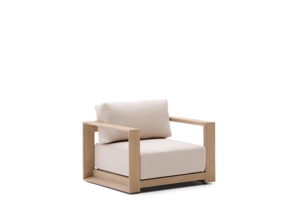 Fauteuil Amber en bois d'acacia massif avec une finition claire FSC 100%
