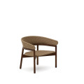 Fauteuil Arinella en bois d'acacia massif, finition naturelle et corde beige 100% FSC