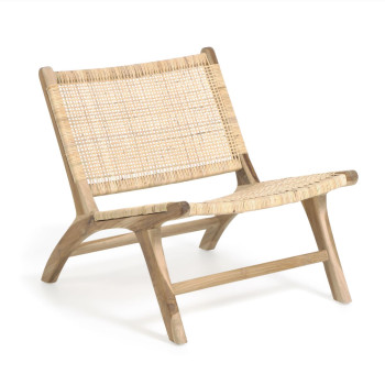 Fauteuil Beida en bois de teck massif