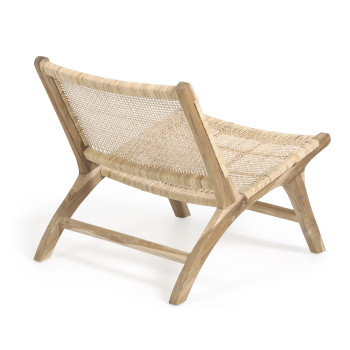 Fauteuil Beida en bois de teck massif