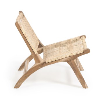 Fauteuil Beida en bois de teck massif