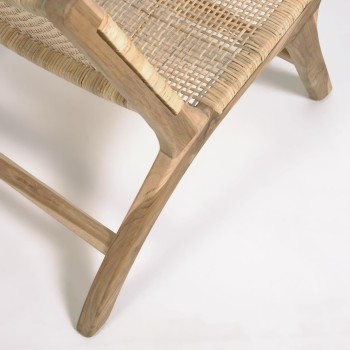 Fauteuil Beida en bois de teck massif