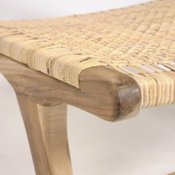 Fauteuil Beida en bois de teck massif