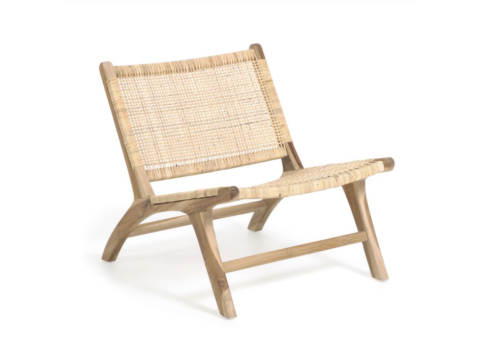 Fauteuil Beida en bois de teck massif