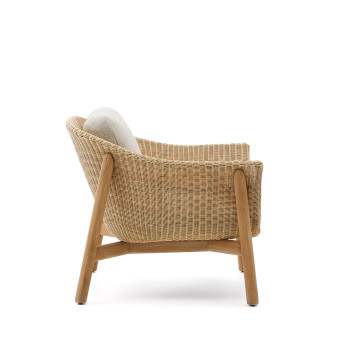 Fauteuil Galea en bois de teck massif et rotin synthétique 100% FSC