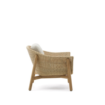 Fauteuil Galea en bois de teck massif et rotin synthétique 100% FSC