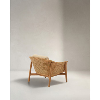 Fauteuil Galea en bois de teck massif et rotin synthétique 100% FSC
