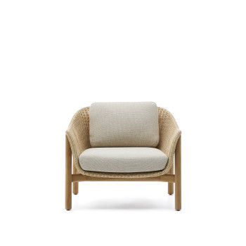 Fauteuil Galea en bois de teck massif et rotin synthétique 100% FSC