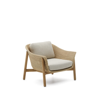 Fauteuil Galea en bois de teck massif et rotin synthétique 100% FSC