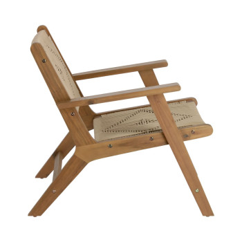 Fauteuil Geralda en bois d'acacia finition foncée FSC 100%
