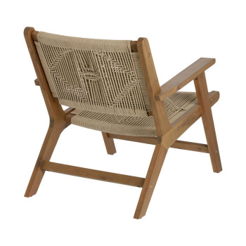 Fauteuil Geralda en bois d'acacia finition foncée FSC 100%