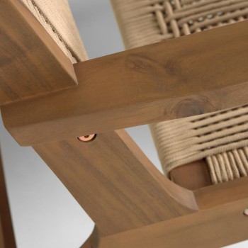 Fauteuil Geralda en bois d'acacia finition foncée FSC 100%