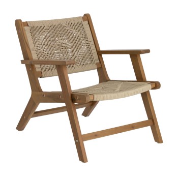 Fauteuil Geralda en bois d'acacia finition foncée FSC 100%