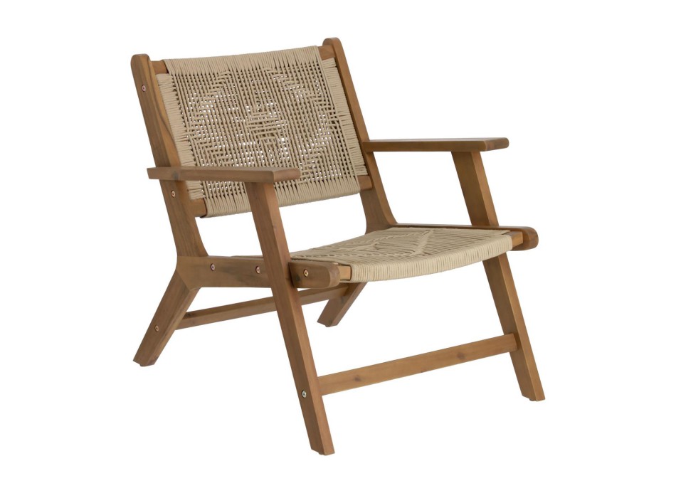Fauteuil Geralda en bois d'acacia finition foncée FSC 100%