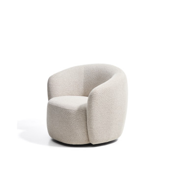 Fauteuil pivotant Odenia en micro bouclé