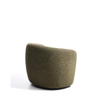 Fauteuil pivotant Odenia en micro bouclé