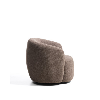 Fauteuil pivotant Odenia en micro bouclé