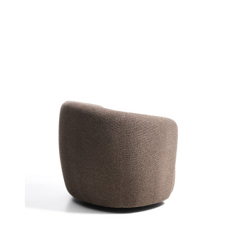 Fauteuil pivotant Odenia en micro bouclé