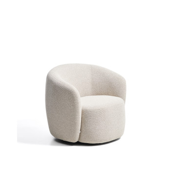 Fauteuil pivotant Odenia en micro bouclé