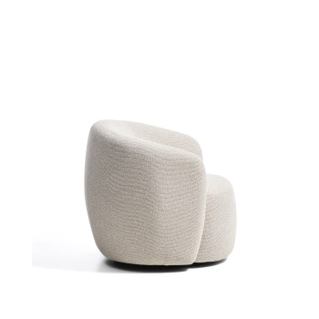 Fauteuil pivotant Odenia en micro bouclé