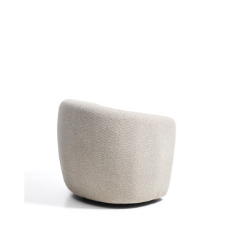 Fauteuil pivotant Odenia en micro bouclé