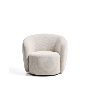 Fauteuil pivotant Odenia en micro bouclé