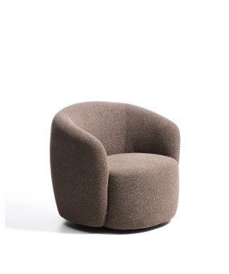 Fauteuil pivotant Odenia en micro bouclé