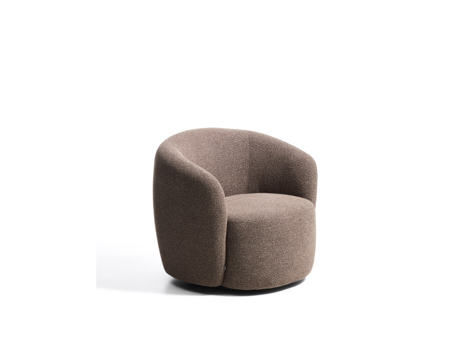 Fauteuil pivotant Odenia en micro bouclé