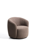 Fauteuil pivotant Odenia en micro bouclé