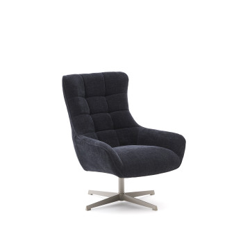 Fauteuil pivotant en chenille Teryl
