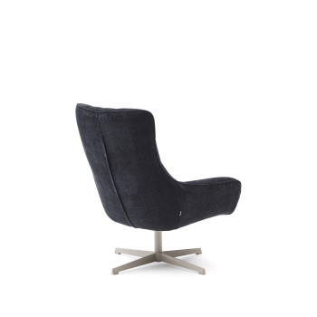 Fauteuil pivotant en chenille Teryl