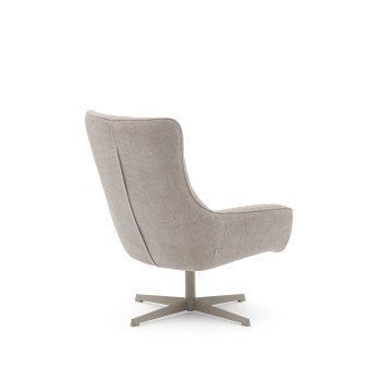 Fauteuil pivotant en chenille Teryl