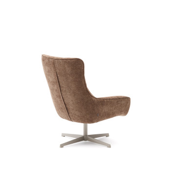 Fauteuil pivotant en chenille Teryl