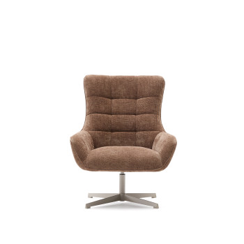 Fauteuil pivotant en chenille Teryl