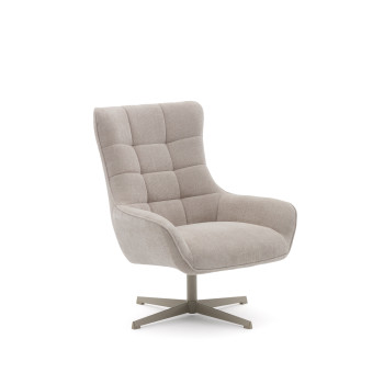 Fauteuil pivotant en chenille Teryl