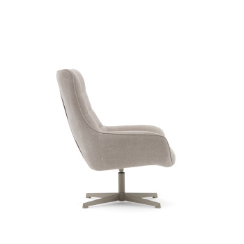 Fauteuil pivotant en chenille Teryl