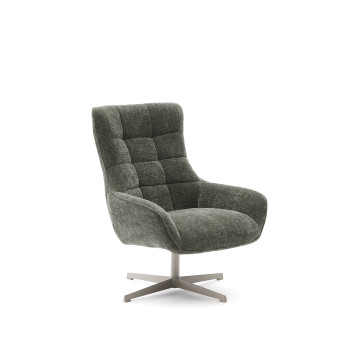 Fauteuil pivotant en chenille Teryl