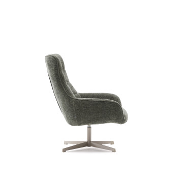 Fauteuil pivotant en chenille Teryl