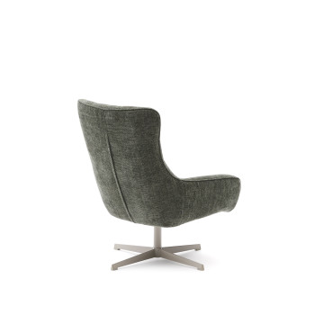 Fauteuil pivotant en chenille Teryl