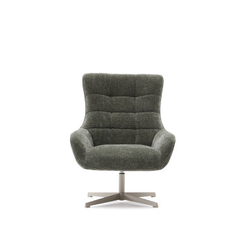 Fauteuil pivotant en chenille Teryl