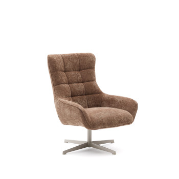 Fauteuil pivotant en chenille Teryl