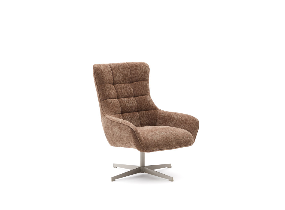 Fauteuil pivotant en chenille Teryl
