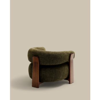 Fauteuil en chenille couleur granit