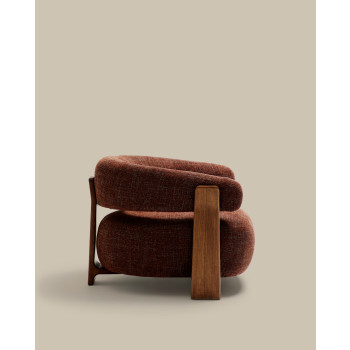Fauteuil en chenille couleur granit