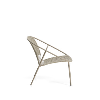 Fauteuil empilable Atrani en acier galvanisé et corde